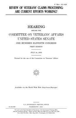 Full Download Review of Veterans' Claims Processing: Are Current Efforts Working? - U.S. Congress | PDF