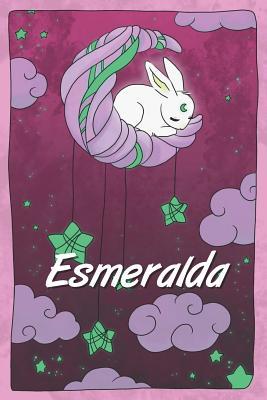 Read Esmeralda: personalized notebook sleeping bunny on the moon with stars softcover 120 pages blank useful as notebook, dream diary, scrapbook, journal or gift idea - Jenny Illus | PDF